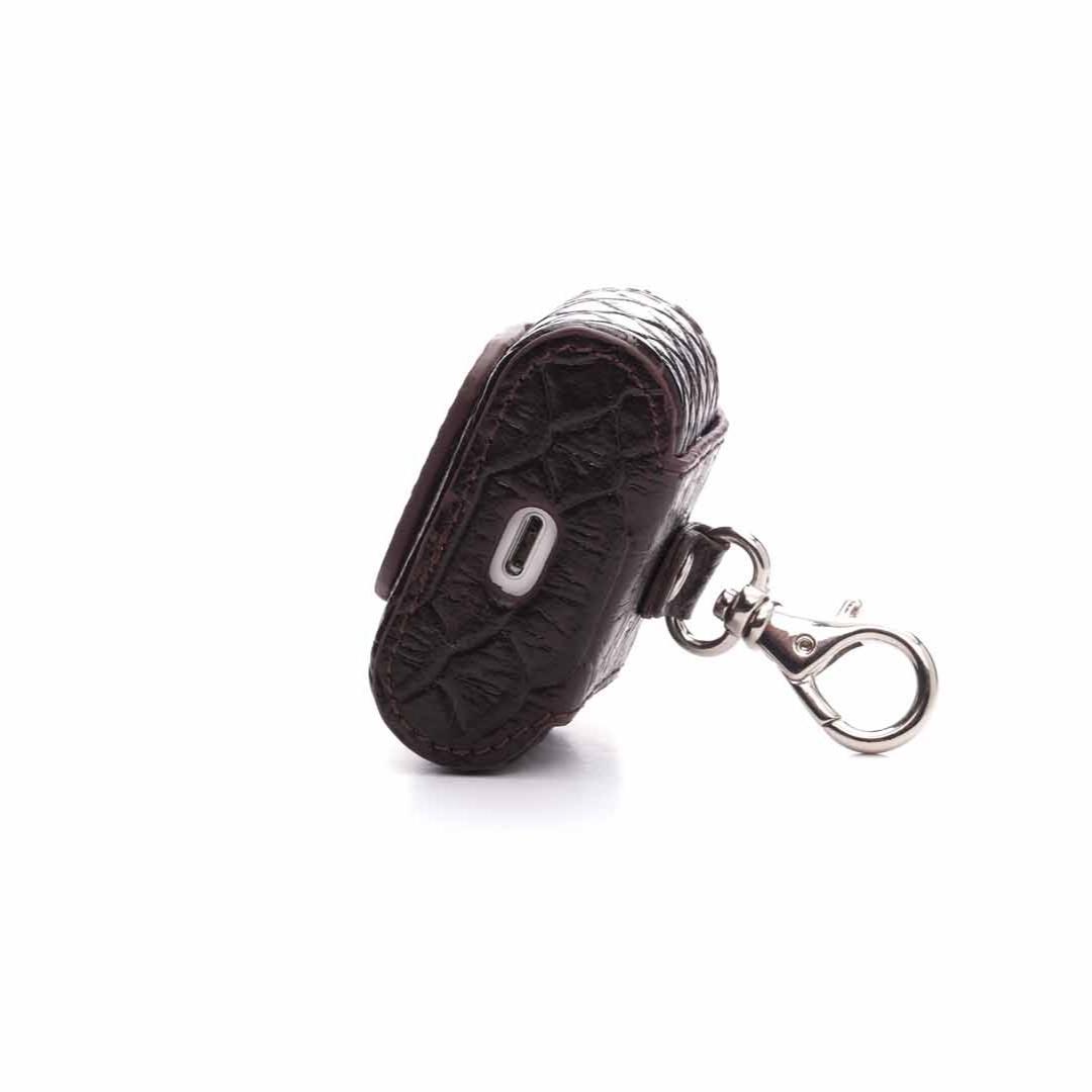 Ivar-AirPods Cover Med Karabinhage - Brun