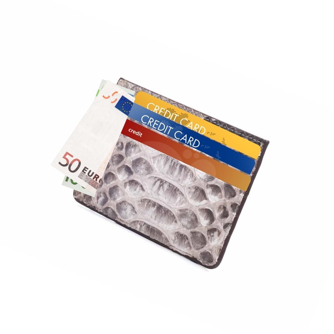 Bjørn-Læder Kortholder -Hvid