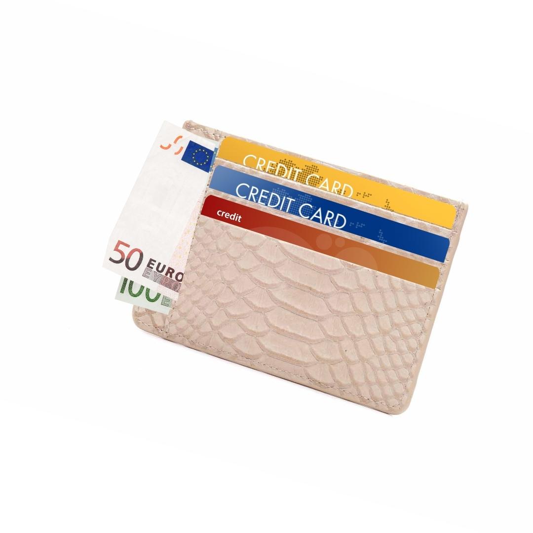 Ivar-Læder Kortholder- Hvid