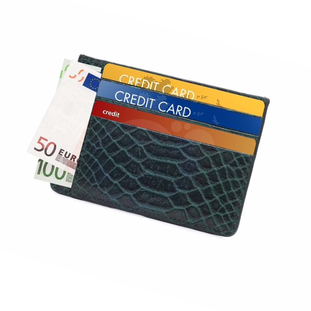 Ivar-Læder Kortholder -Grøn