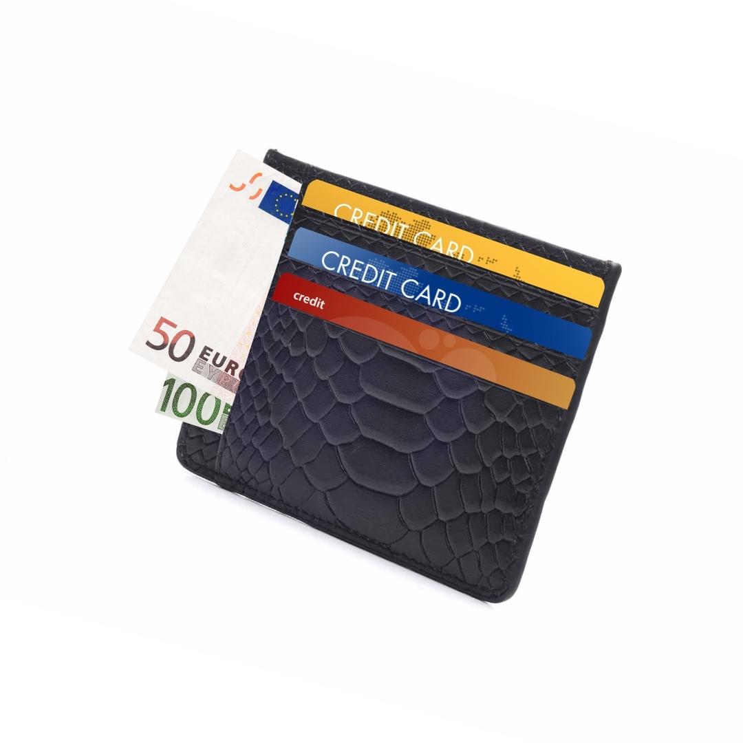 Ivar-Læder Kortholder-Sort